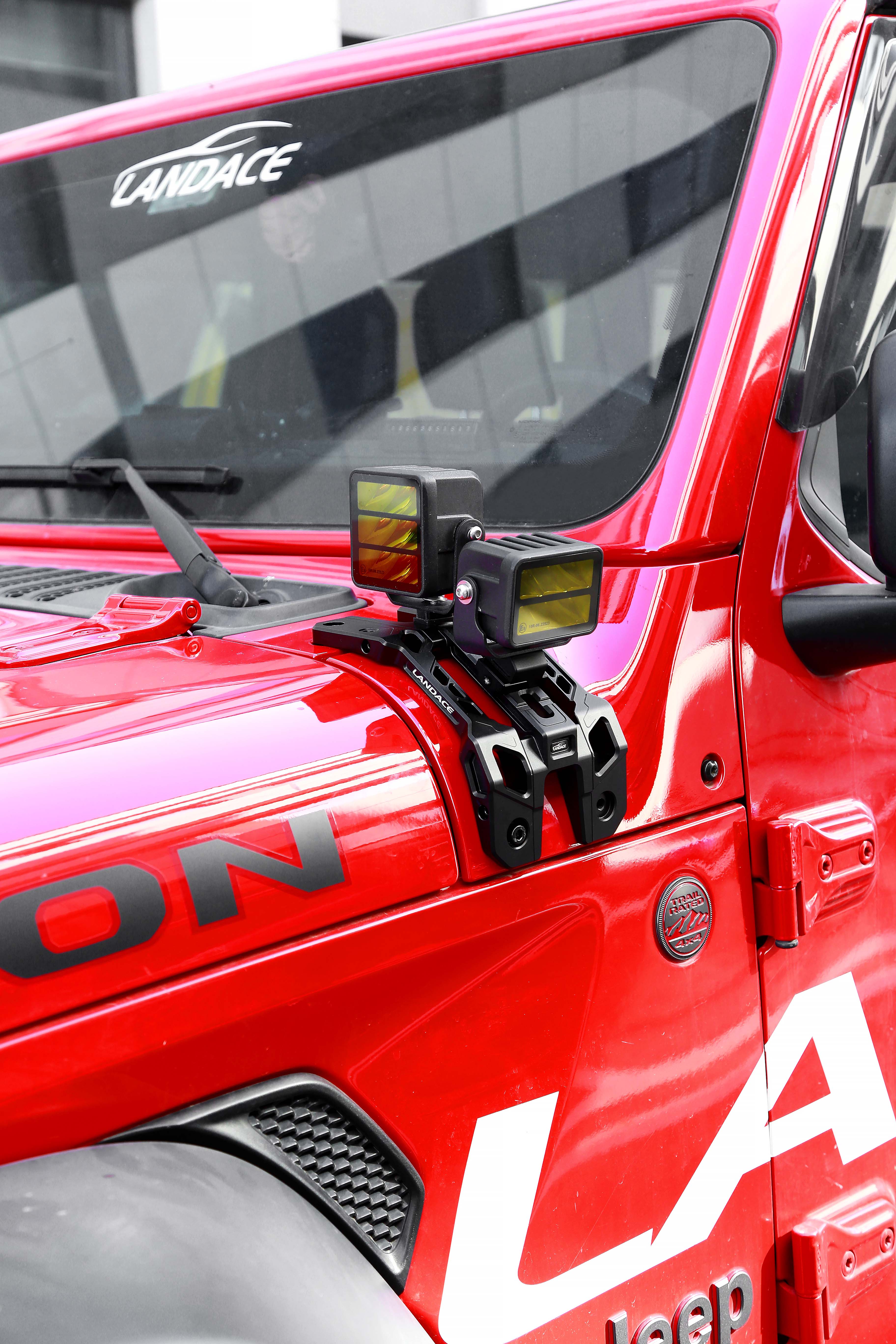 Black Anodizing Light Mounting Brackets For Wrangler JL Aluminum Alloy