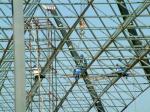 Sand Blasting Paint Space Frame Truss Stadium Roof Building Customized