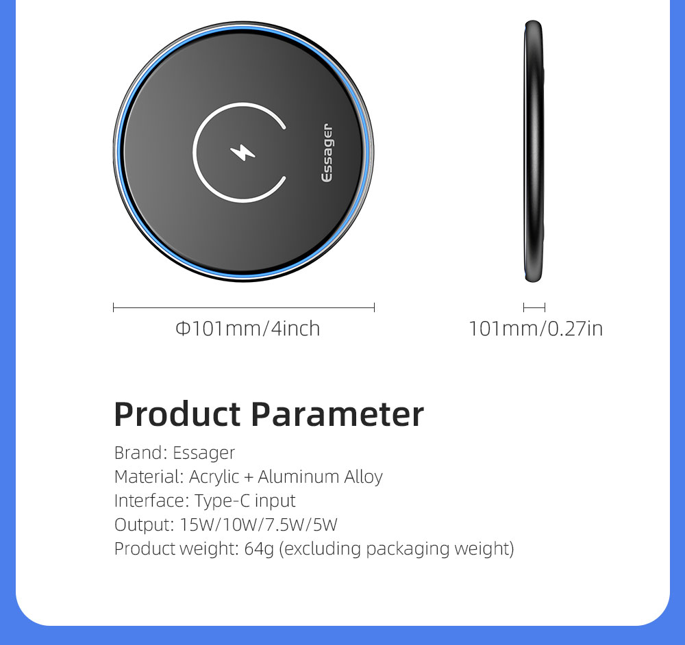 Lamp Desktop Magnetic Wireless Charger 15W For Ip 12 HUAWEI XIAOMI