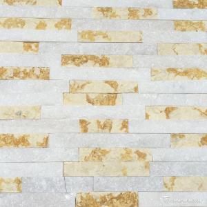 Quality Yellow White Galala Beige Marble Culture Stone , Ledger Stone Panels Anti - Mildew wholesale