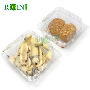 Quality Square Hinge PET Plastic Bakery Packaging Custom Plastic Cupcake Packaging wholesale
