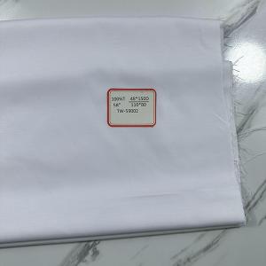 Quality 110*80 100 Percent Polyester Robes Bleached Fabric 48*150D Clothing Fabric wholesale