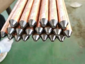 Quality 16mm Pointed Copper Clad Steel Ground Rod For Cable Tv wholesale