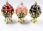 Enameled Easter Egg Jewelry Box wholesale easter egg metal Faberge Egg Jewelry