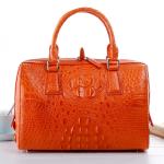 Genuine Real Alligator Skin Women Boston Purse Lady Handbag Exotic Authentic