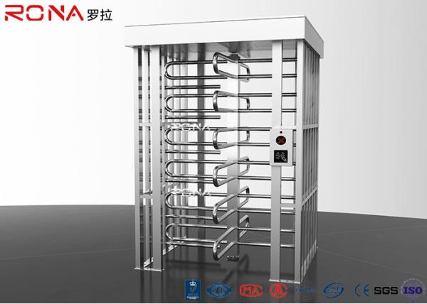 Stainless Steel Full Height Turnstile Pedestrian Secure Channel 0.2s Opening /
