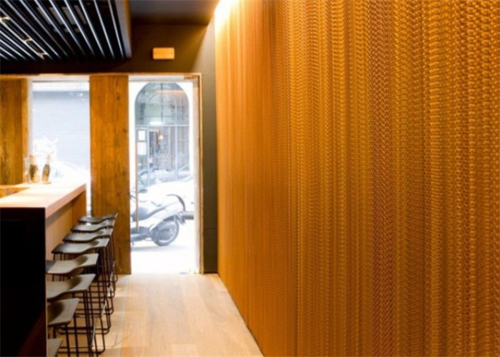 Decorative Architectural 12mm Anodized Metal Chain Link Curtain 1mX2m