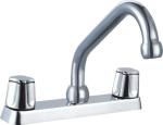 360 Degree Swivel Chrome 2 Handle Kitchen Faucet OEM ODM