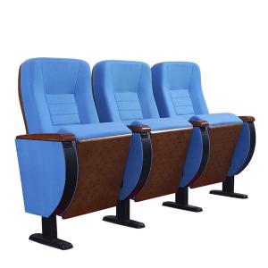Quality Sky Blue Fade Resistant 3 Seat Theater Seating / Folding Cinema Chairs wholesale