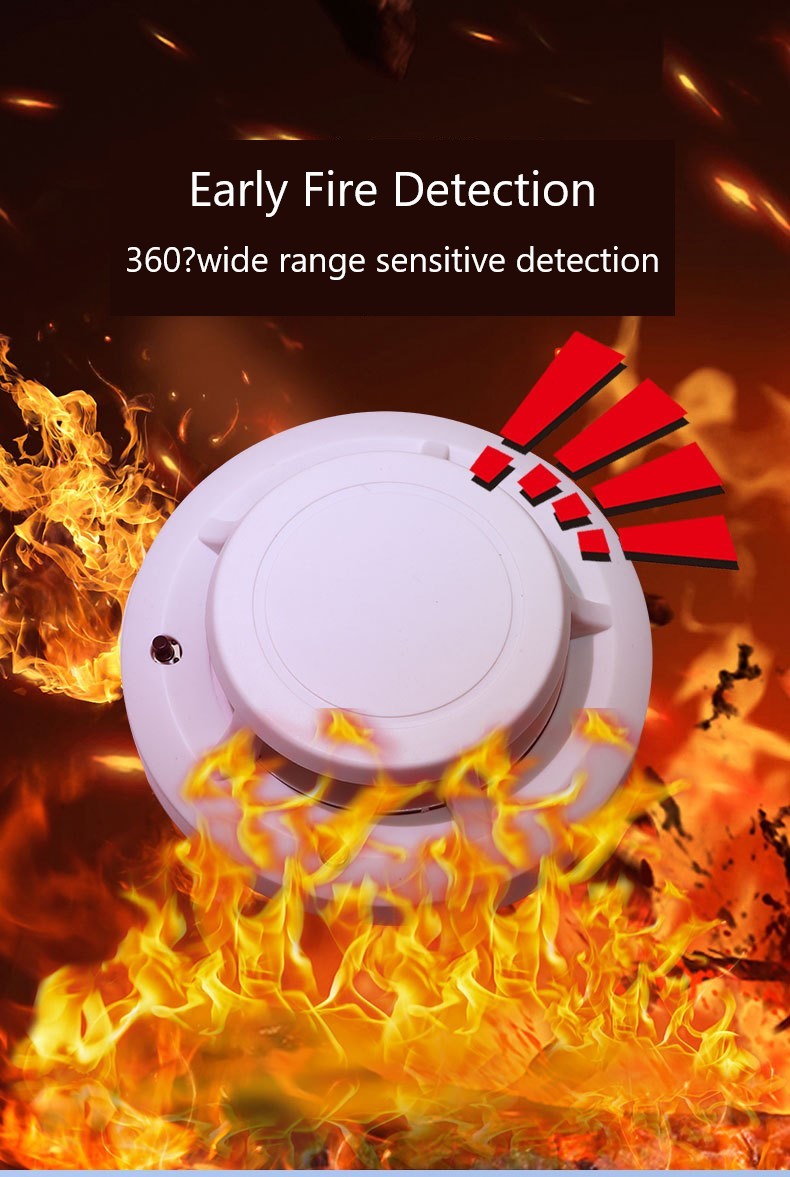 Smoke Alarm Independent Infrared Photoelectric Sensing High Decibel Alarm Hotel Acceptance Of Fire Detection