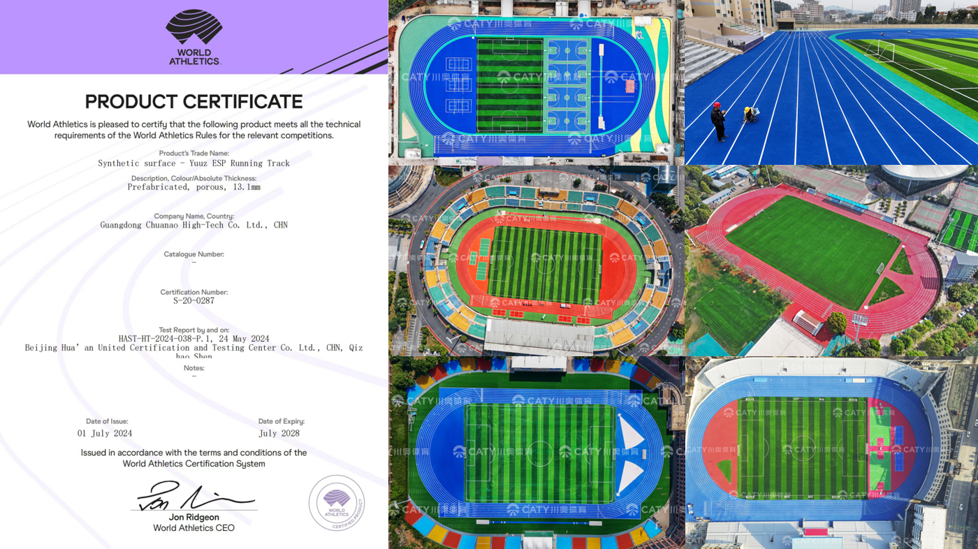 Iaaf Professional 400 Meters 8 Lanes Prefabricated Athletic Rubber Running Track Sandwich PU Binder