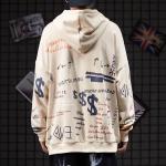 Ins Geometric Graffiti Men'S Hooded Sweaters High Street Rap Harajuku Style