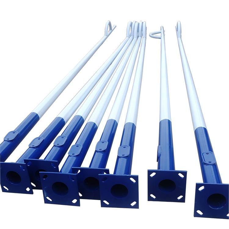 Cutting Process Double Arm Y Shape Led Street Light Pole with and Single-side Bracket