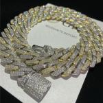 Jewelry Baguette Moissanite Hip Hop Chains Luxury Cuban Moissanite Cuban Chain