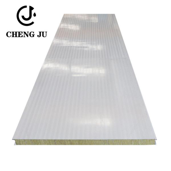 Customized Aluminum Sandwich Panel Roofing Grey White Fireproof Rock Wool