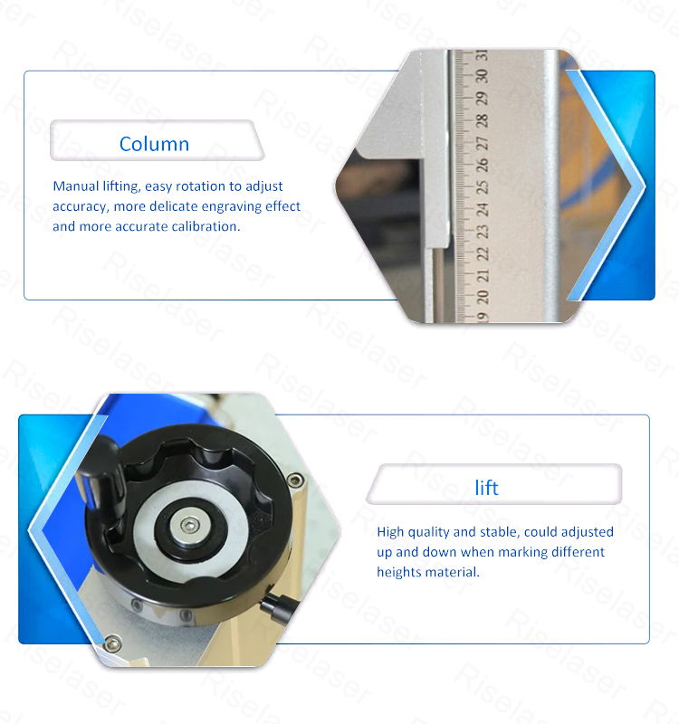 Auto Focus Optic Split Metal Fiber Laser Marking Machine Max Raycus JPT