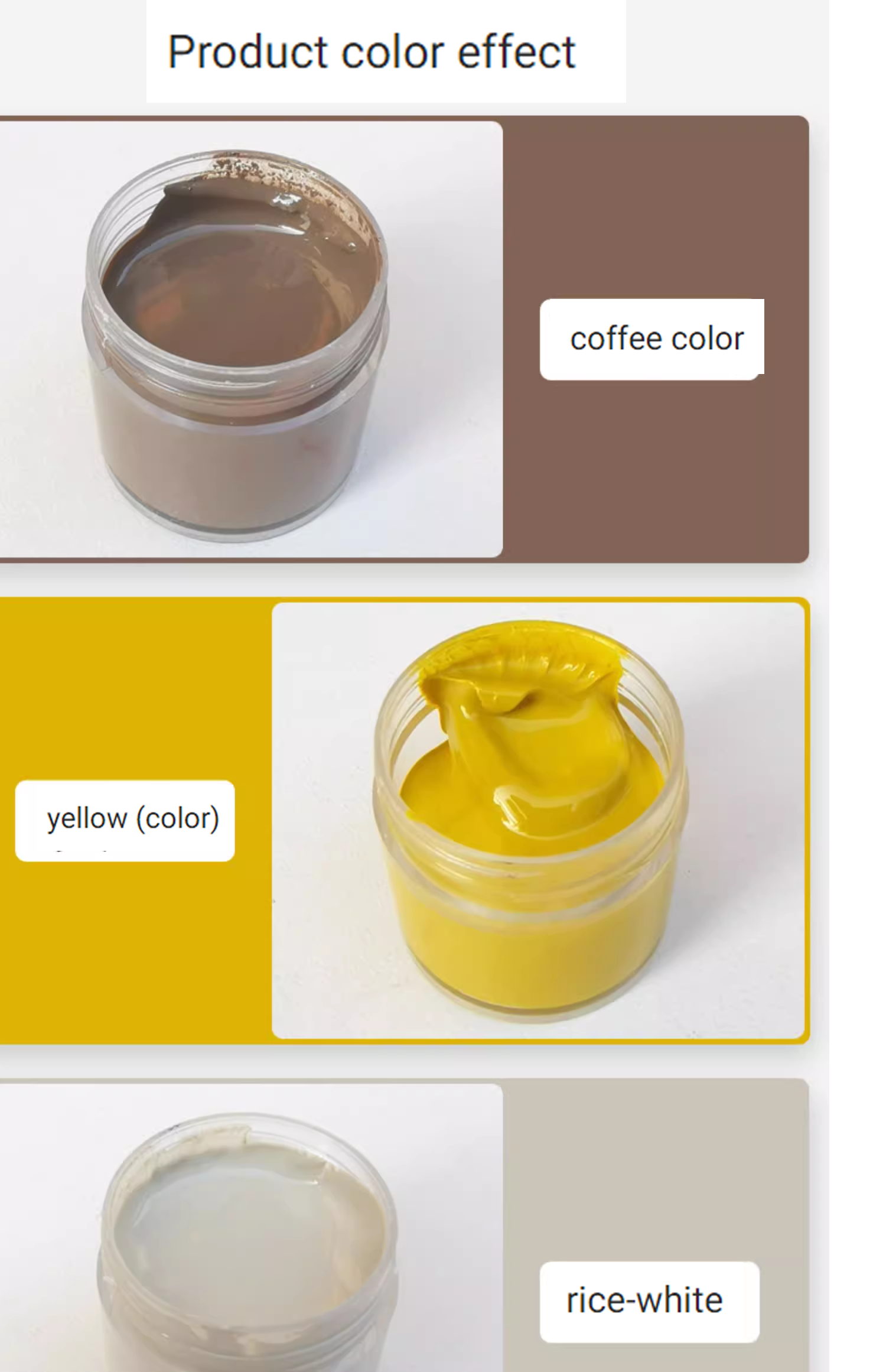 Anti Coagulation Yellow Epoxy Pigment For Mica Gel Color Mixing Paint