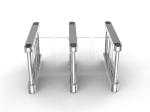 Brushed Pedestrian Barrier Gate RFID Entrance Swing Turnstile