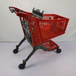 Supermarket Plastic Basket Trolley Lightweight With Plastic Partition OEM ODM