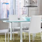 Glass Top Modern Extendable Dining Table High Stability for Household