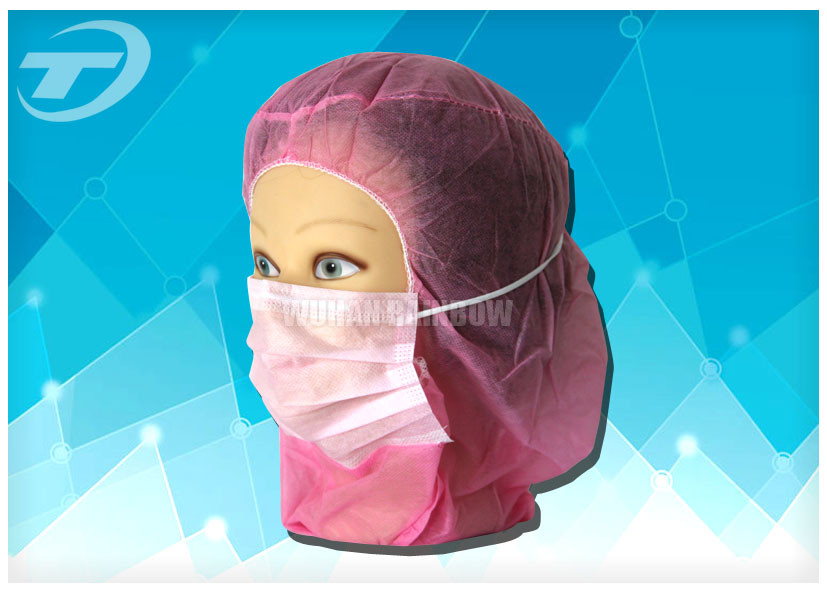 Disposable Nonwoven Astronaut Hat With 3ply Earloop Face Mask