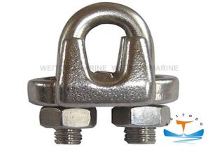 Quality 1/8 In Steel Cable Clips , Metal Rope Clamp Cast Iron Technology For Marine wholesale