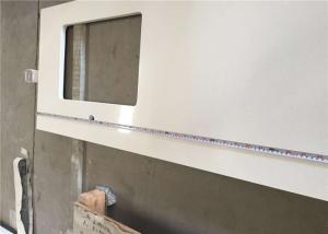 Quality Hotel Prefab Kitchen Countertop HD1100 Pure White Quartz Cabinet Countertop wholesale