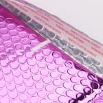 Customized Hot Pink Metallic Bubble Mailer For Cosmetic Packaging