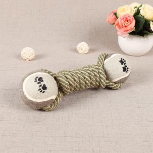 Quality Tennis Balls Nylon Rope Dumbbell Dog Toy wholesale