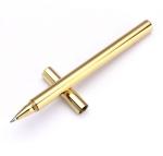copper material logo promotion gift hexagonal metal gel pen