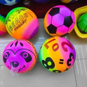 Quality Adult Play and Fun Bouncing 9 Inch PVC Beach Ball with Novelty Rainbow Design wholesale