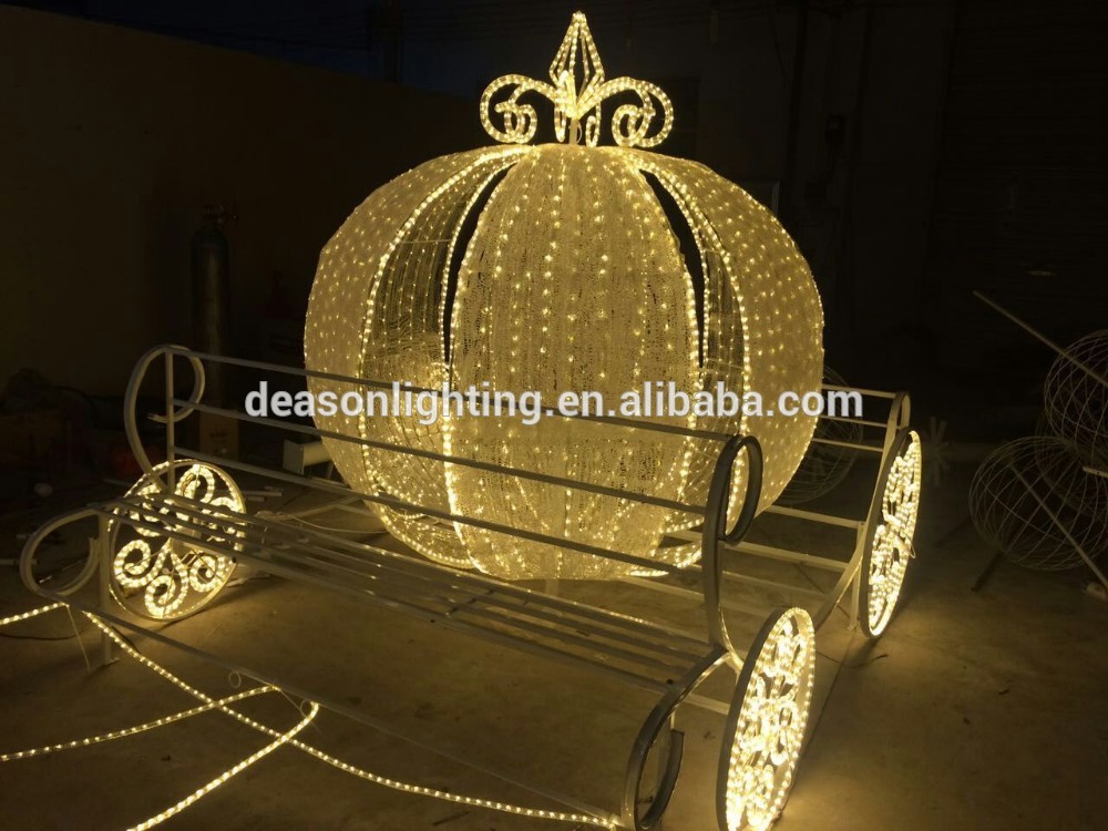 Led christmas horse carriage cinderella carriage