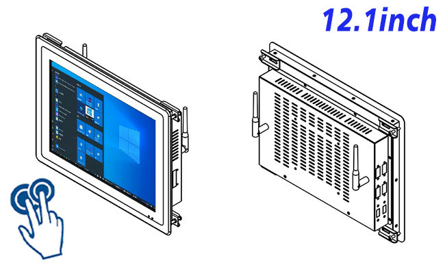 12.1-Inch Built-In Windows Display for Medical Devices and Factory Dashboards