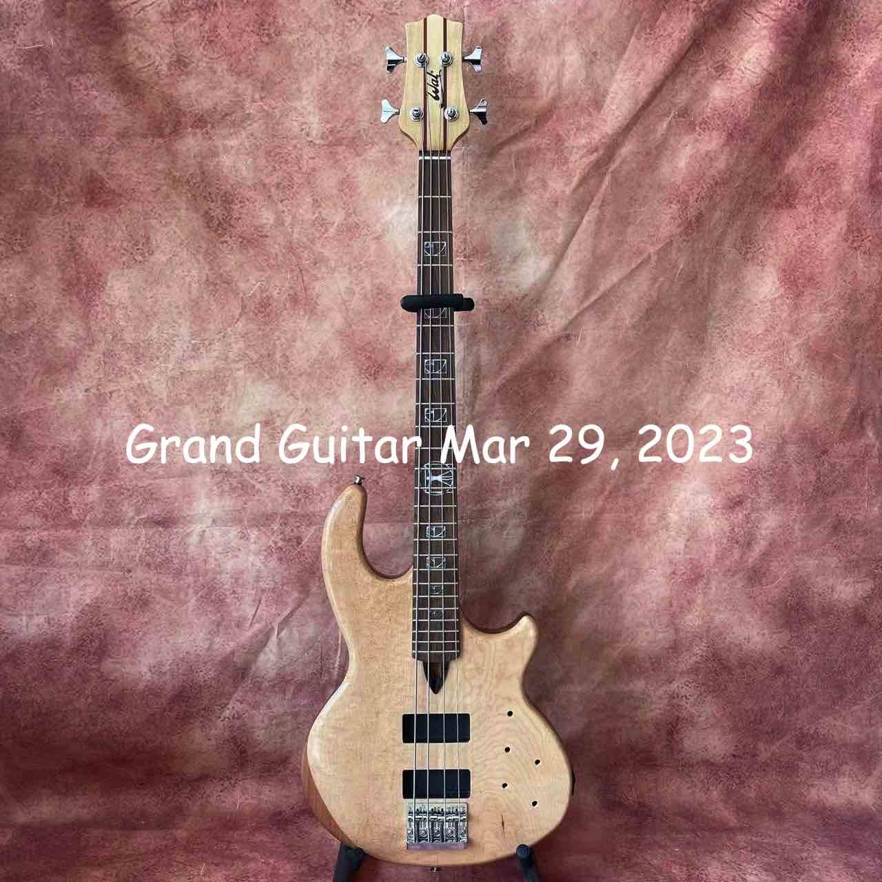Custom WAL Style 4 strings neck through body electric guitar bass active pickup