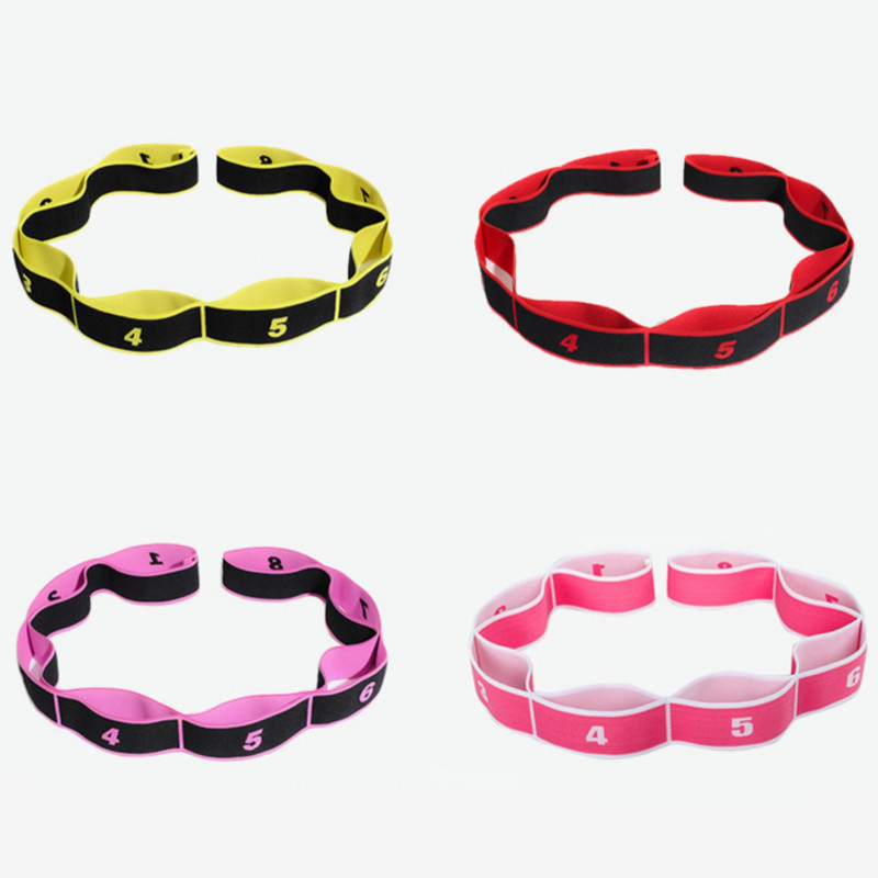 Custom Adjustable Long Polyester Latex Elastic Exercise Resistance Bands for Latin Dance Fitness