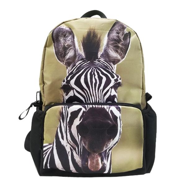 3D animal print pattern 17 inch backpack student personality fashion trend