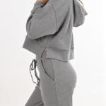Womens Loungewear Set Cropped Long Sleeve Sweatshirt Hoodies Set