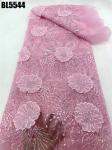 fashion fabric Dubai Lace Fabric Handmade embroidery beaded bridal lace fabric