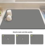 Heat Resistant Drying Mat for Kitchen Waterproof Absorption Diatomite Dish Mat