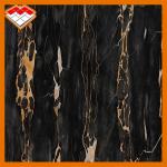 Cut To Size Black Portoro Italian Marble With Gold Vein For Bathroom Countertop