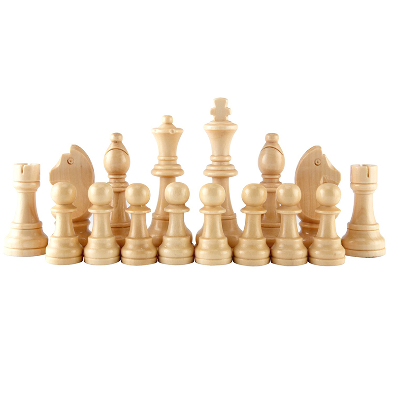 Children 70mm Vintage Wooden Chess Board Checker Set Entertainment Games