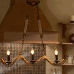 Loft Rope Chandelier Dining room Wave Industrial Edison Lamp black flash vintage
