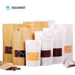Food Grade Kraft Paper Zipper Bags Custom Printed k With Customized Logo