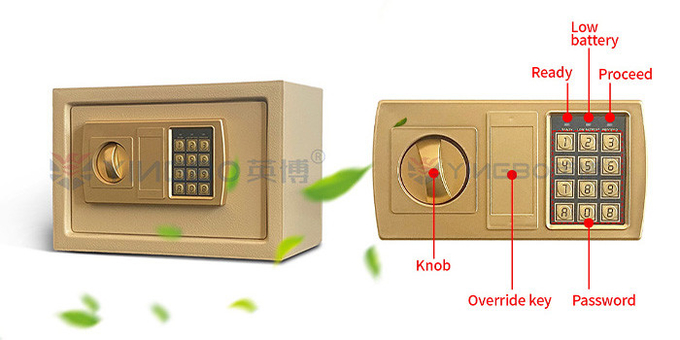 8.5L 31x20x20cm Electronic Digital Safe With 3 Bolts 2keys
