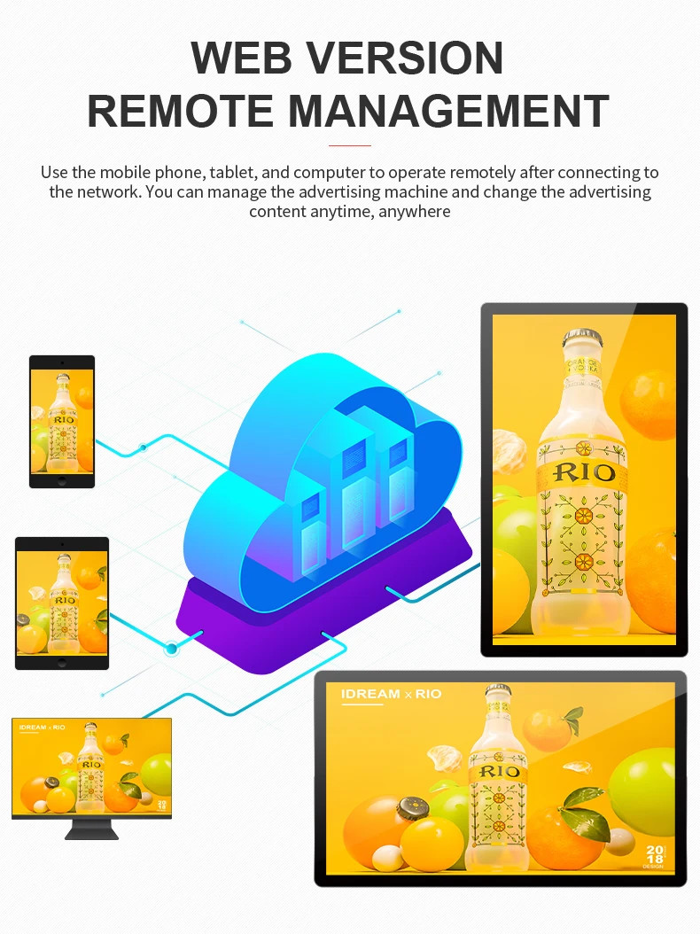 32 inch Infreaed touch screen indoor digital signage displays Wall Mounted with Windows System