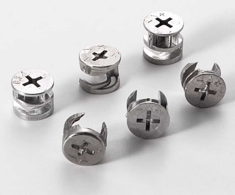 Smooth Furniture Assembly Zinc Alloy 10 Connectors Plug Mini Fix Cabinet Connector Cam Lock for Quick and Easy Assembly