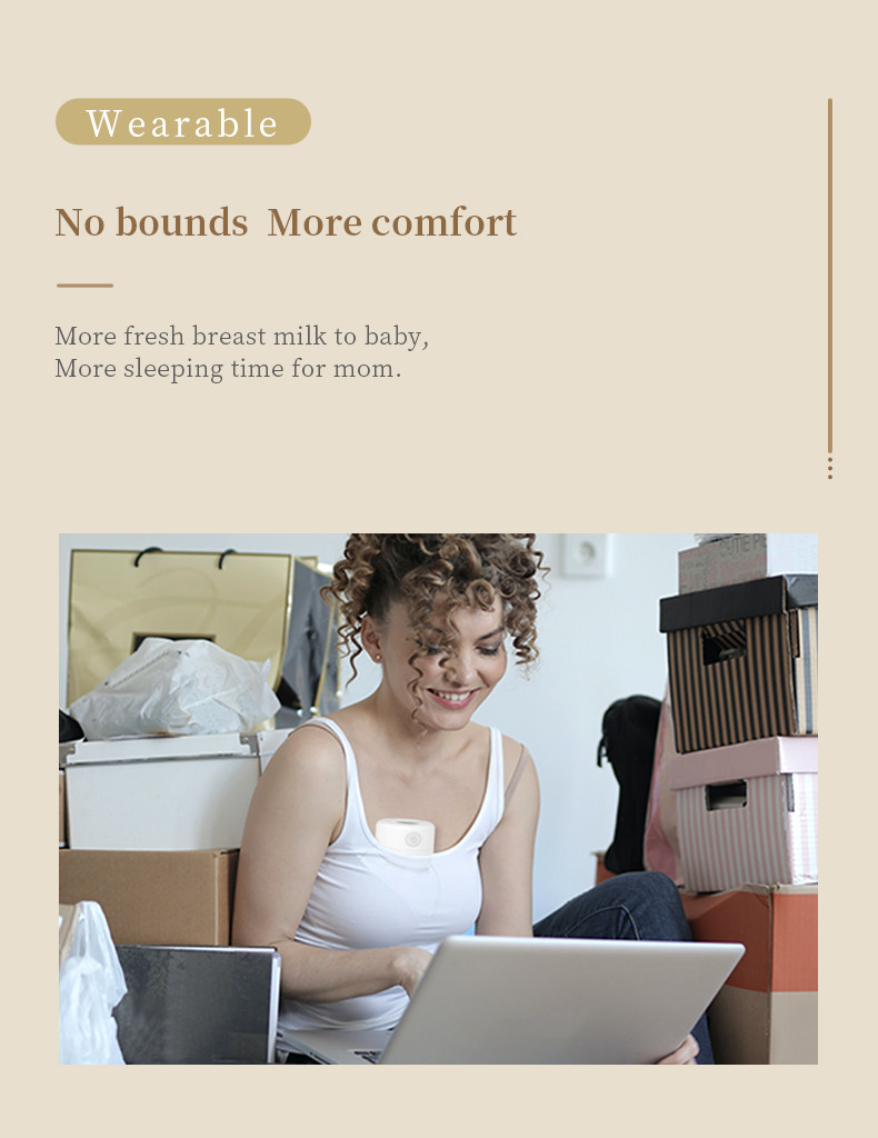 Portable Hands Free Breast Pump,Food Grade Portable Electric Breast Pump For Breastfeeding Mothers