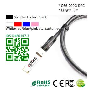 Quality QSFP56-200G-DAC3M 200G QSFP56 to QSFP56 DAC Direct Attach Cable Passive 3M wholesale