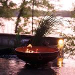 37 Inch Weathering Steel Round Steel Fire Pit Portable Camping Brazier Outdoor