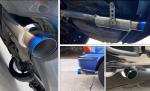 2.5" Inlet 4" Outlet Burnt 18.6" Length Universal Exhaust Muffler